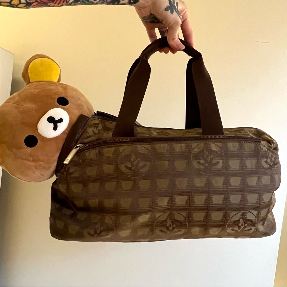 CHANEL travel ligne/ line pet carrier- like new